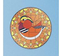 I Like Birds Static Cling Window Stickers for Glass - Mandarin Duck Suncathcer Small Stained Glass Window Stickers