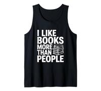 I Like Books More Than People Introvert Book Lover Tank Top