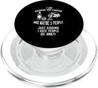 I Like Bourbon And Camping And Maybe 3 People Funny Camping PopSockets PopGrip for MagSafe