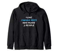 I Like Canaan Dogs And Maybe 3 People Canaan Dog Zip Hoodie