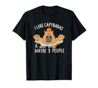 I like Capybaras and maybe 3 people Funny Baby Capybara T-Shirt