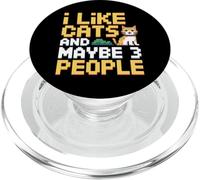 I Like Cats And Maybe 3 People PopSockets PopGrip for MagSafe