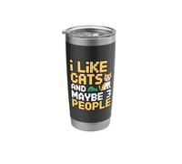 I Like Cats and Maybe 3 People Stainless Steel Insulated Tumbler