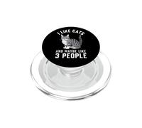 I Like Cats And Maybe Like 3 People PopSockets PopGrip for MagSafe