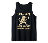 I Like Cats & Ice Hockey and Maybe 3 People Tank Top