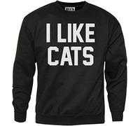 I Like Cats Men's Sweatshirt - Black Medium