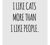 I Like Cats More Than People Women's T-Shirt - Grey - XL - Grey