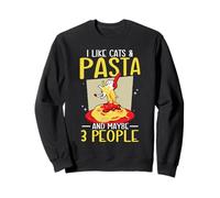 I Like Cats Pasta And Maybe 3 People Italian Cat Spaghetti Sweatshirt