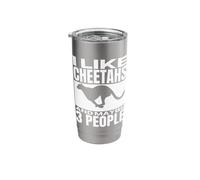 I Like Cheetahs and Maybe 3 People Funny Cheetah Stainless Steel Insulated Tumbler