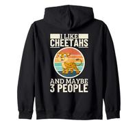 I Like Cheetahs And Maybe 3 People Funny Cheetah Zip Hoodie