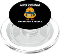 I Like Chickens And Coffee And Maybe 3 People Funny Vintage PopSockets PopGrip for MagSafe