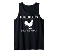 I Like Chickens & Maybe 3 People Funny Bird Introvert Tank Top