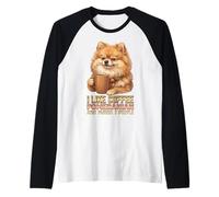 I Like Coffee My Pomeranian and Maybe 3 People Raglan Baseball Tee