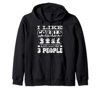 I Like Corals And Maybe 3 People Coral Restoration Zip Hoodie