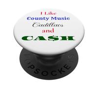 I Like Country Music Cadillacs and Cash PopSockets Adhesive PopGrip