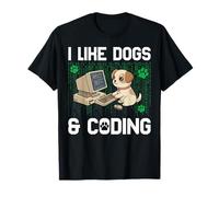 I Like Dogs and Coding Funny Computer Science Dog Lovers T-Shirt