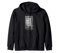 I Like Dogs Guns and Maybe 3 People Funny Zip Hoodie