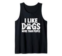 I Like Dogs More Than People Dog Lover Dogs Tank Top
