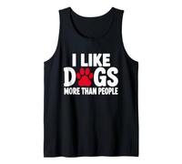 I Like Dogs More Than People Dog Owner Dog Tank Top