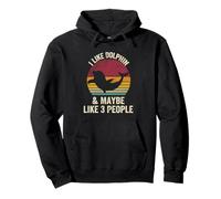 I Like dolphin And Maybe Like 3 People Lover vintage Effect Pullover Hoodie