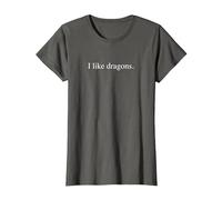 I Like Dragons T-Shirt, Women, Asphalt, M
