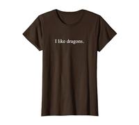 I Like Dragons T-Shirt, Women, Brown, 3XL