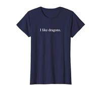 I Like Dragons T-Shirt, Women, Navy, S