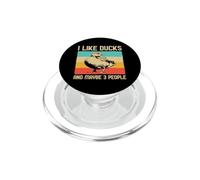 I Like Ducks And Maybe 3 People Retro Vintage Duck PopSockets PopGrip for MagSafe