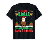 I Like Eagle & Maybe Like 3 People - Eagle Lover Christmas T-Shirt