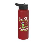 I Like Earthworms They are So Slimy Ecologist Worm Farm Stainless Steel Insulated Water Bottle