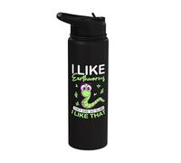 I Like Earthworms They are So Slimy Ecologist Worm Farm Stainless Steel Insulated Water Bottle