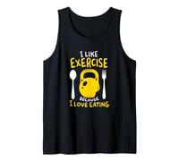 I Like Exercise Because I Love Eating Funny Gym Dumbbell Tank Top