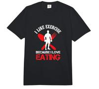 I Like Exercise Because I Love Eating Powerlifting Gym Gift Comfort Colors Adult Heavyweight T-Shirt