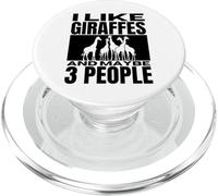 I Like Giraffes And Maybe 3 People Funny Giraffe PopSockets PopGrip for MagSafe