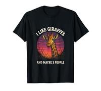 I Like Giraffes - Funny Giraffe Art Safari T-Shirt