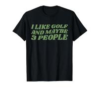 I Like Golf and Maybe 3 People Funny Golfer Value Graphic T-Shirt, Men, Black, L