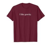 I Like Gravity T-Shirt, Men, Burgundy, XXL