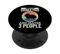 I Like Guinea Pigs And Maybe 3 People Funny Guinea Pig PopSockets Adhesive PopGrip