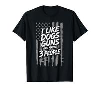 I Like Guns Dogs and Maybe 3 People Dog & Gun Lover Value Graphic T-Shirt