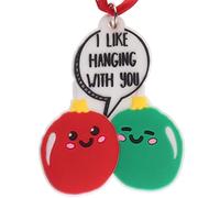 I Like Hanging With You Cute Bauble - Funny Hanging Christmas Tree Decoration Silicone Ornament Novelty Bauble - Stocking Filler - Secret Santa - Colourful Multicoloured - Small Gift - Funny
