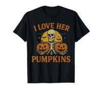 I Like Her Pumpkins I Like His Broomstick Halloween Couples T-Shirt