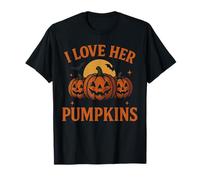 I Like Her Pumpkins I Like His Broomstick Halloween Couples T-Shirt