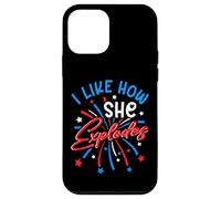 I Like How She Explodes 4th July Fireworks Funny Couple Joke Case for iPhone 12 mini