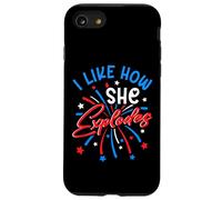 I Like How She Explodes 4th July Fireworks Funny Couple Joke Case for iPhone SE (2020) / 7/8