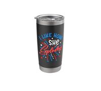 I Like How She Explodes 4th July Fireworks Funny Couple Joke Stainless Steel Insulated Tumbler
