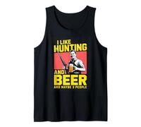 I Like Hunting and Beer and Maybe 3 People Funny Tank Top