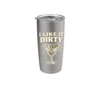 I Like It Dirty Martini Lover Cocktail Drink Olive Vodka Gin Stainless Steel Insulated Tumbler