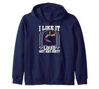 I like it loud, wet and dirty blacksmith metalsmith Zip Hoodie