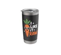 I Like It Raw Funny Vegan Carrot Vegetable Joke Stainless Steel Insulated Tumbler