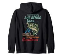 I like it when she bends over but I love it Zip Hoodie